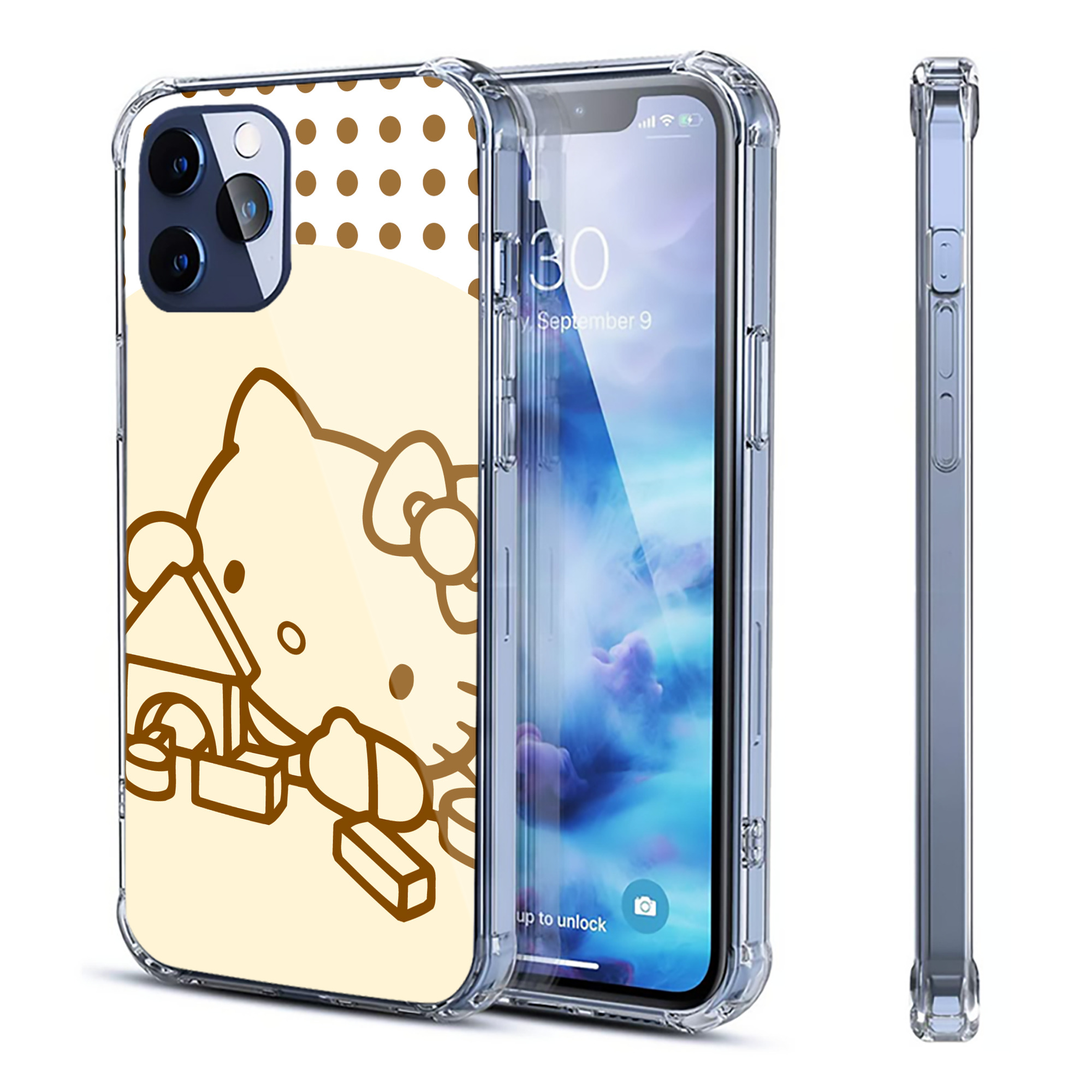 （画像用） Hello Kitty ハローキティ 【iPhone 12シリーズ対応】透明スマホケース（クリアソフトケース）